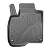 Tapis de sol en TPE adapté pour Honda CR-V V (RW) SUV (10.2018-....) - sans la troisième rangée de sièges; aussi pour la version hybride - tapis de voiture - noir