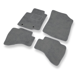 Tapis de Sol Velours adapté pour Citroen C1 II Hayon (2014-2021) - Premium tapis de voiture - gris