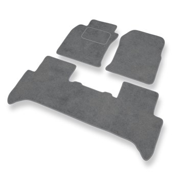 Tapis de Sol Velours adapté pour Toyota Land Cruiser J120 (2002-....) - Premium tapis de voiture - gris