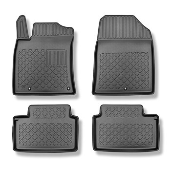 Tapis de sol en TPE adapté pour Hyundai i30 III PD, N Fastback (12.2015-10.2022) - tapis de voiture - noir