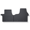 Tapis de sol en caoutchouc adapté pour Opel Vivaro II Van (2014-2019) - tapis de voiture - noir - 1 pc.