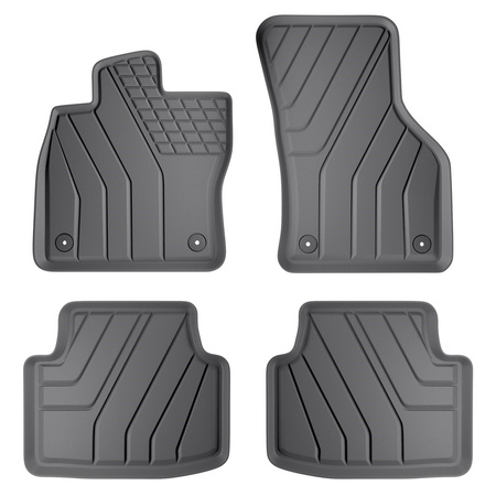 Tapis de sol en TPE adapté pour Skoda Octavia IV Break, Liftback (2019-....) - tapis de voiture - noir