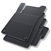 Tapis de sol en caoutchouc adapté pour Mercedes-Benz Classe A W177 Berline, Hayon (2018-....) - tapis de voiture - noir - 4 pcs.