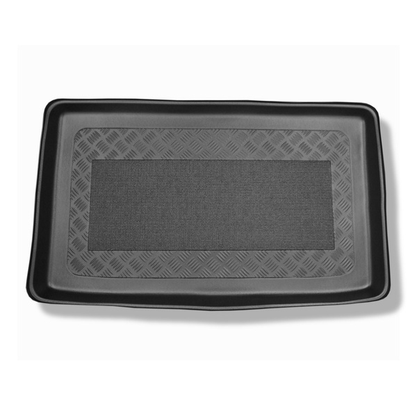 Tapis de coffre adapté pour Ford B-MAX Monospace (09.2012-11.2017) - bac de coffre - protection de coffre voiture - coffre inférieur (plancher double amovible en position basse ou retiré du coffre)