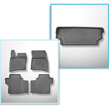 Kit tapis de coffre et tapis de voiture TPE pour: Land Rover Defender (L663) 90 