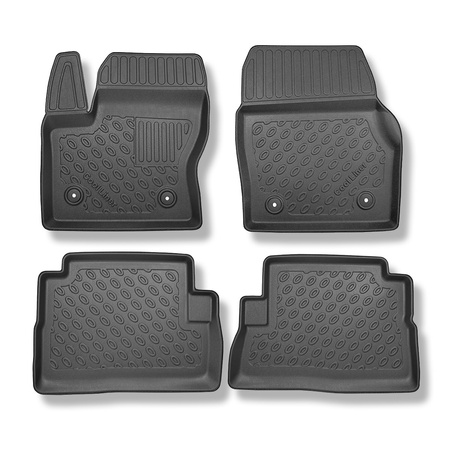 Tapis de sol en TPE adapté pour Ford Kuga II SUV (12.2015-10.2022) - tapis de voiture - noir