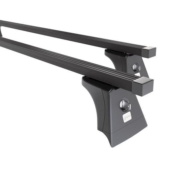 Barres de toit en acier adapté pour Suzuki Across SUV (2021-....) - Porte-Bagages de Voiture noir - rails intégrés