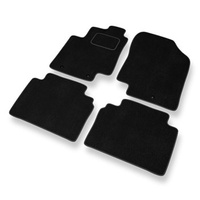 Tapis de Sol Velours adapté pour Kia Rio III (2011-2016) - Premium tapis de voiture - noir