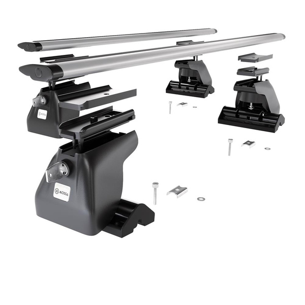 Barres de toit en aluminium adapté pour Toyota ProAce Verso Van (2016-....) - Porte-Bagages de Voiture argent - points de montage - (suivant le modèle de voiture ils peuvent se situer à différents endroits)