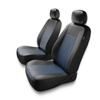 Housses de siège avant adaptées pour Alfa Romeo 156 I, II (1997-2007) - housse siege voiture universelles - couverture siege conducteur - 2CM-BL